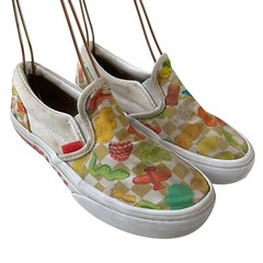 Vans x Haribo slip on sneakers Kids size 2 skate shoes gummy bear checkered