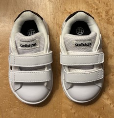 adidas GW6527 White Black Hook & Loop Sneakers Unisex Kids Size 4K