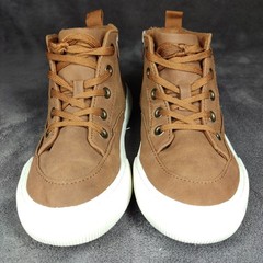 Cat & Jack Athletic Mid Top Brown Boots Youth Size 2 kids shoes