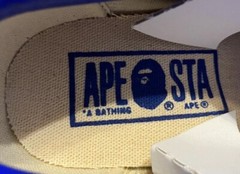 A BATHING APE BAPE Blue ABC Camo Ape Head Slip On Kids Shoe US sz 1 PS 20cm $165