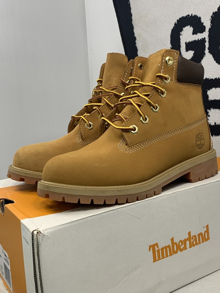 Timberland 6” Waterproof Premium Boot Junior “Wheat” TB112909-713 GS Size 5y