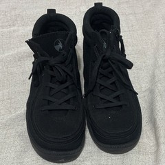 BILTX Black Textile Mid Top Sneakers Unisex Kids Size 6 Logo Zipper