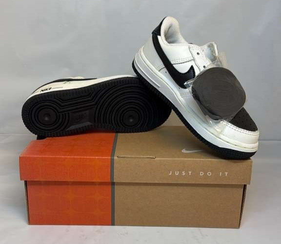 Nike Force 1 (PS) Sneakers White/Black Unisex Toddler Size 11C (308936-103)