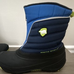 Arctic Shield Blue Black Unisex Kids Snow Boots Zip Synthetic Insulated 6