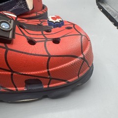 Marvel Crocs Kids Marvel Spider-Man Clogs Red Black Jibbitz Charms Youth Size 1