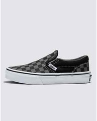 Vans Kids Unisex Classic Slip-On Checkerboard Black / Pewter VN000ZBUEO0 Shoe