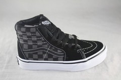 YOUTH VANS SK8-HI CHECKERBOARD BLACK/PEWTER SHOE