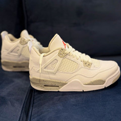 Jordan Air Jordan 4 Retro GS White Fire Red Tech Grey Leather 6Y DJ4699-100