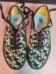 Vans Kids The Simpsons GLOW BART Skate Shoes Size 3 Skateboard Skeleton Atom