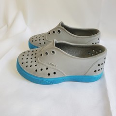 native jefferson slip on grey and blue unisex kids shoes c7