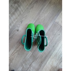 Cat & Jack Rain Boots Kids Size 10 Green New Caterpillar Pull-On Waterproof