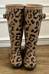 Hunter Kids Original Tall Hybrid Leopard Print Waterproof Rain Boot 2B/3G