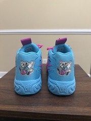PUMA LaMelo Ball MB.01 Mid Top Basketball Sneakers Pink/Blue Lace Up 9.5