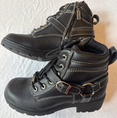 Milwaukee Youth Motorcycle Boots Size 7.5C Black Freedom Flex MB228 Side Zip