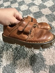 DR MARTENS MADE IN ENGLAND Double Straps Brown Leather Oxford kids size 8 shoes