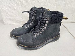 NEW Dr. Martens 1460 Collar J Black Leather Boots Big Kids US Junior Size 3