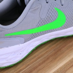 Nike Revolution 6 GS Mesh Running Low Shoes Gray Green DD1096-009 Youth Size 5Y