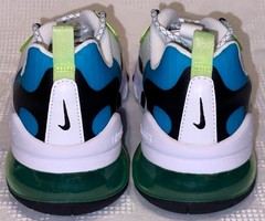 NIKE Air Max 270 React White Aqua Green Running Training Shoes Boys Girls Sz 6.5