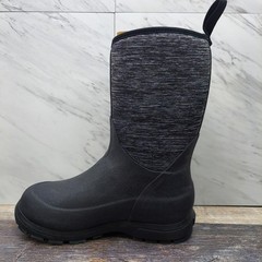 Muck Boots Kids Element Tall Black Heathered Rubber Neoprene Waterproof Size 3