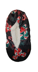 CHRISTMAS DISNEY MICKEY SWIRL PEPPERMINT CANDY SNUGGLE TOES SLIPPERS CHILD 10-4