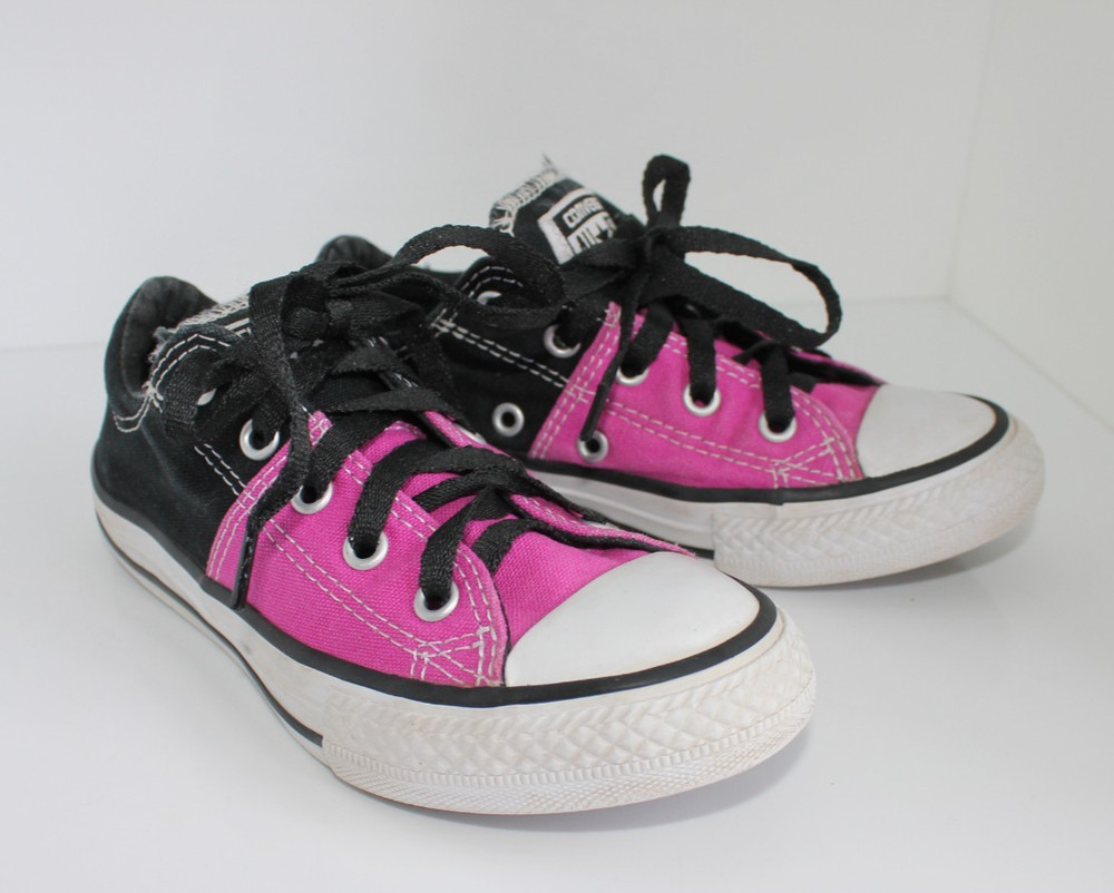 Converse Chuck Taylor Madison OX 651748F Pink Black Kids Sneakers Juniors US 13