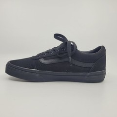 Vans Old Skool Ward Triple Black Canvas Size YOUTH 5 Skateboard Sneakers