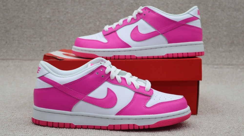 Nike Dunk Low Laser Fuchsia Pink GS Size FB9109-102 Size 7 Youth