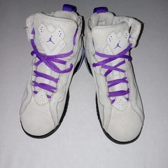 Air Jordan True Flight High Base Grey Purple Venom – 343796-052