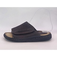 VTG Gotcha Kids Brown Leather Slide Sandals Youth Size 3 Beach Surfer Flip Flops
