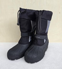 LL Bean Boots Kids Size 5 Black Gray Winter Waterproof Snow Insulated Outdoor
