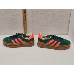 adidas Gazelle Bold Platform Collegiate Green Lucid Pink Kids Sneakers blokecore