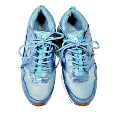 HEELYS ‘Force’ Blue Textile/Leather Lace Low Top Skating Shoes Unisex Youth 5