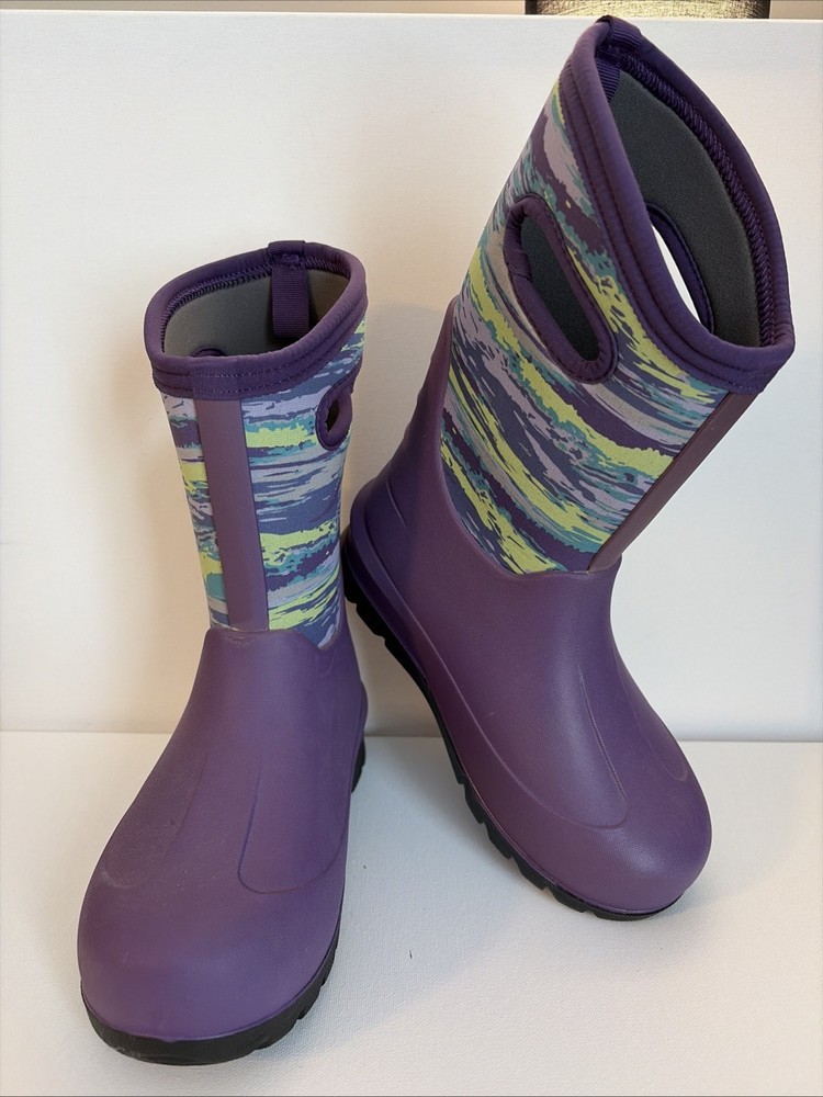 Bogs Neo Classic Sunset Purple Winter Snow Boots US3/EU35 Snowday Fun
