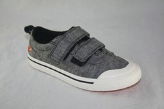 TOMS Black Slub Chambray Sweetheart Youth Doheny Sneakers WITH 2 STRAP