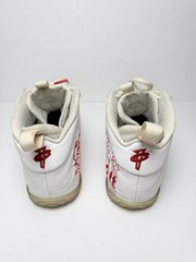 Nike Air Little Posite One Kids Sneakers Shoes White Red Just Do It Roses 6.5