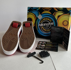 Heely’s Red Racer 20 Youth Size 1 Roller Sneakers ~ Amazing