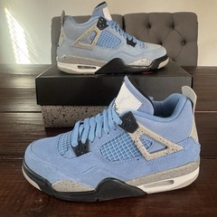 Air Jordan 4 Retro UNC University Blue (GS) Shoes Sz 5.5Y (Women’s 7) 408452-400
