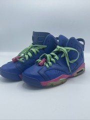 Air Jordan 6 Retro Game Royal Blue White Pink 543390-439 4.5Y