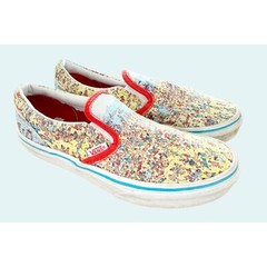 VANS x Where’s Waldo Youth Kids Classic Canvas Slip On Sneaker Shoe Sz 3