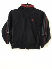 Starter Vintage Windbreaker Fullzip Hoodie Blk/Red Sz XS (4/5)