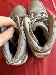 Nike Jordan 1 Flight 2 Sneakers, #631784-014, Grey/White, Leather, Youth Sz 7Y