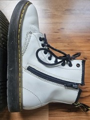 Doc Dr. Martens Zavala J Combat Boot White US 2 Youth