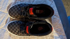 NEW in Box VANS Seldan Black Checker Low Top Sneaker Lace Up Tie Youth Size 4.5