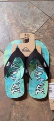 Quiksilver Boy’s Molokai Layback Sandal – Green / Black / Blue NWT Size 4 and 5