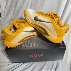 Nike A’One (GS) Unisex Kids Sneakers Topaz Gold/White Low Top Lace Up 5.5Y
