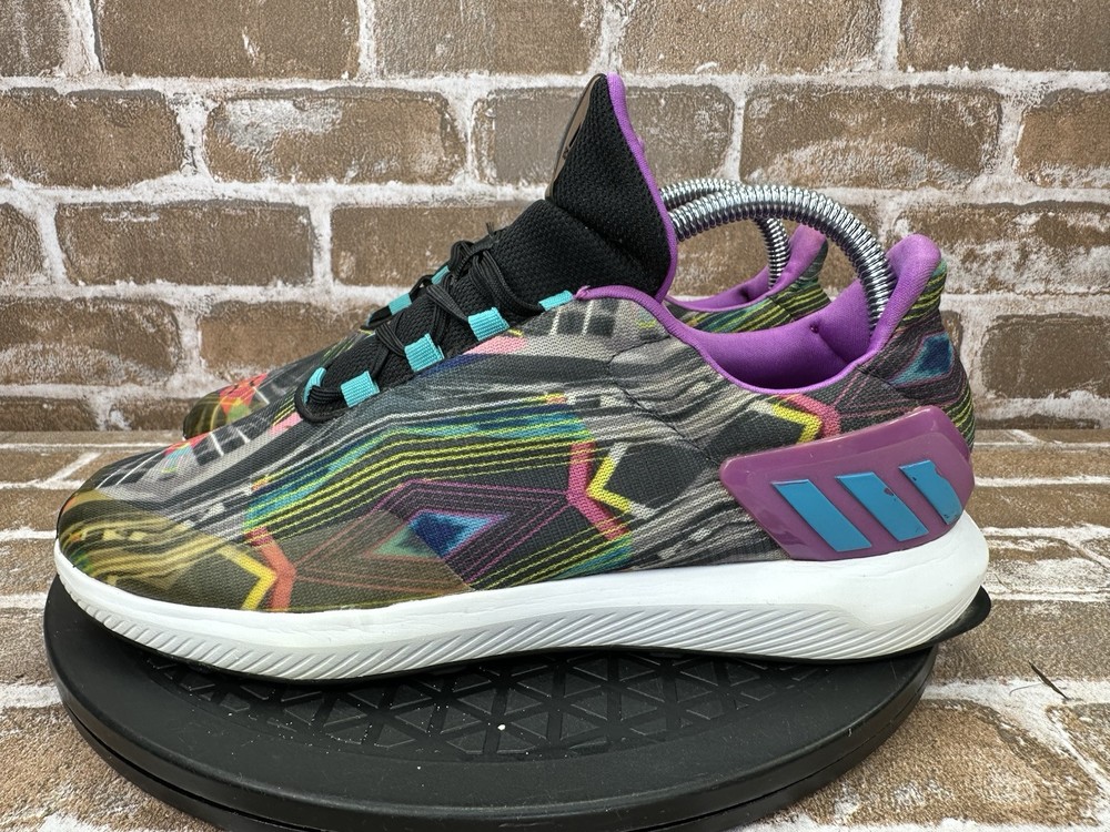 Adidas Rapid Run Uncaged Graphic Multicolor Running Shoes Kids Youth Size 6
