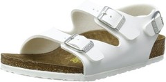 New in-Box Birkenstock Kids Roma Birko Flor Sandal sz 8-8.5 K EU 26 Narrow White