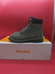 Timberland Premium 6in Size 5 Junior Waterproof Boot Dark Green Nubuck