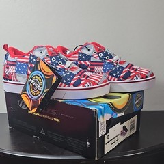 Heelys Pro 20 Prints Big Kids Size 7 Roller Skate Shoes American Flag NIB