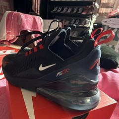 Nike Air Max 270 GS Black Midnight Navy Sneakers 6.5Y Unisex Kids